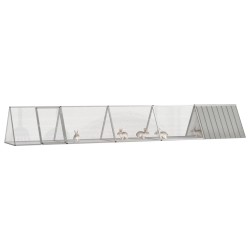 vidaXL Jaula para conejos acero galvanizado gris 504,5x80,5x71 cm