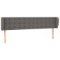 vidaXL Cabecero de cuero sintético gris 203x23x78/88 cm vidaXL Cabecero de cuero sintético gris 203x23x78/88 cm