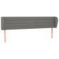 vidaXL Cabecero de tela gris oscuro 203x23x78/88 cm