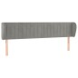 vidaXL Cabecero de terciopelo gris claro 163x23x78/88 cm vidaXL Cabecero de terciopelo gris claro 163x23x78/88 cm