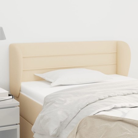 vidaXL Cabecero de tela color crema 83x23x78/88 cm