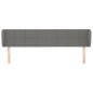 vidaXL Cabecero de tela gris oscuro 183x23x78/88 cm