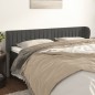 vidaXL Cabecero de terciopelo gris oscuro 183x23x78/88 cm vidaXL Cabecero de terciopelo gris oscuro 183x23x78/88 cm