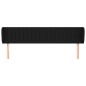 vidaXL Cabecero de tela negro 183x23x78/88 cm