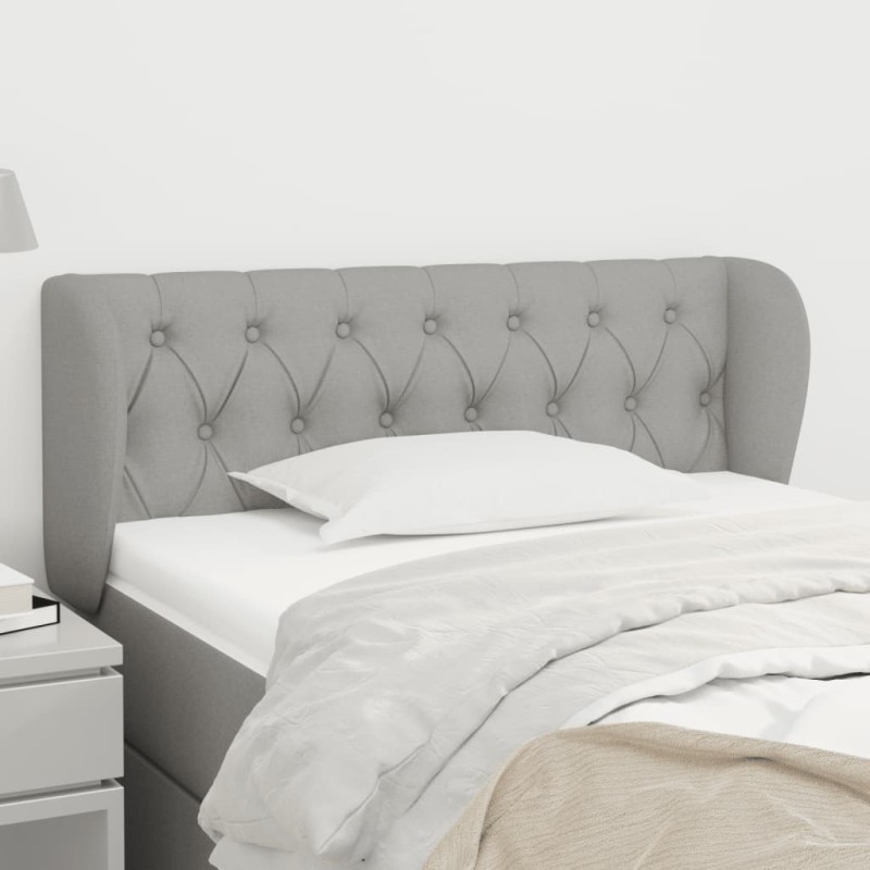 vidaXL Cabecero de tela gris claro 93x23x78/88 cm vidaXL Cabecero de tela gris claro 93x23x78/88 cm