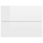 vidaXL Mesitas noche 2 uds contrachapada blanco brillo 40x30x30 cm