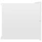 vidaXL Mesitas noche 2 uds contrachapada blanco brillo 40x30x30 cm
