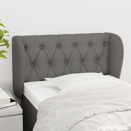 vidaXL Cabecero de tela gris oscuro 83x23x78/88 cm