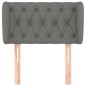 vidaXL Cabecero de tela gris oscuro 83x23x78/88 cm