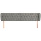 vidaXL Cabecero de terciopelo gris claro 203x23x78/88 cm vidaXL Cabecero de terciopelo gris claro 203x23x78/88 cm
