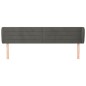 vidaXL Cabecero de terciopelo gris oscuro 183x23x78/88 cm vidaXL Cabecero de terciopelo gris oscuro 183x23x78/88 cm