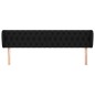 vidaXL Cabecero de tela negro 203x23x78/88 cm vidaXL Cabecero de tela negro 203x23x78/88 cm