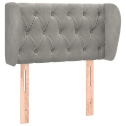 vidaXL Cabecero de terciopelo gris claro 83x23x78/88 cm