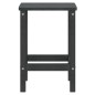 vidaXL Mesa de jardín Adirondack HDPE antracita 38x38x46 cm