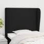 vidaXL Cabecero con orejas de tela negro 103x23x118/128 cm vidaXL Cabecero con orejas de tela negro 103x23x118/128 cm