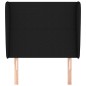 vidaXL Cabecero con orejas de tela negro 103x23x118/128 cm vidaXL Cabecero con orejas de tela negro 103x23x118/128 cm