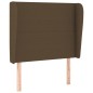 vidaXL Cabecero con orejas de tela marrón oscuro 93x23x118/128 cm vidaXL Cabecero con orejas de tela marrón oscuro 93x23x118/128 cm