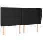 vidaXL Cabecero con orejas cuero sintético negro 163x23x118/128cm vidaXL Cabecero con orejas cuero sintético negro 163x23x118/128cm