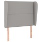 vidaXL Cabecero con orejas de tela gris claro 93x23x118/128 cm vidaXL Cabecero con orejas de tela gris claro 93x23x118/128 cm