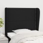 vidaXL Cabecero con orejas de tela negro 103x23x118/128 cm vidaXL Cabecero con orejas de tela negro 103x23x118/128 cm