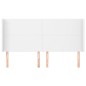 vidaXL Cabecero con orejas cuero sintético blanco 183x23x118/128cm vidaXL Cabecero con orejas cuero sintético blanco 183x23x118/128cm