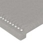 vidaXL Cabecero con orejas de tela gris claro 163x23x118/128 cm
