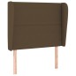 vidaXL Cabecero con orejas de tela marrón oscuro 83x23x118/128 cm vidaXL Cabecero con orejas de tela marrón oscuro 83x23x118/128 cm