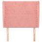 vidaXL Cabecero con orejas de terciopelo rosa 93x23x118/128 cm vidaXL Cabecero con orejas de terciopelo rosa 93x23x118/128 cm