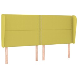 vidaXL Cabecero con orejas de tela verde 163x23x118/128 cm