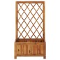 vidaXL Arriate de jardín con enrejado madera de acacia vidaXL Arriate de jardín con enrejado madera de acacia