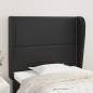 vidaXL Cabecero con orejas de cuero sintético negro 83x23x118/128 cm vidaXL Cabecero con orejas de cuero sintético negro 83x23x118/128 cm