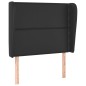 vidaXL Cabecero con orejas de cuero sintético negro 83x23x118/128 cm vidaXL Cabecero con orejas de cuero sintético negro 83x23x118/128 cm