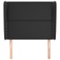 vidaXL Cabecero con orejas de cuero sintético negro 83x23x118/128 cm vidaXL Cabecero con orejas de cuero sintético negro 83x23x118/128 cm