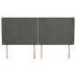 vidaXL Cabecero con orejas de terciopelo gris oscuro 203x23x118/128 cm vidaXL Cabecero con orejas de terciopelo gris oscuro 203x23x118/128 cm