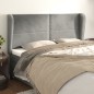 vidaXL Cabecero con orejas de terciopelo gris claro 183x23x118/128 cm