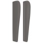 vidaXL Cabecero con orejas de cuero sintético gris 147x23x118/128cm