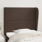 vidaXL Cabecero con orejas de cuero sintético marrón 93x23x118/128 cm vidaXL Cabecero con orejas de cuero sintético marrón 93x23x118/128 cm