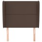 vidaXL Cabecero con orejas de cuero sintético marrón 93x23x118/128 cm vidaXL Cabecero con orejas de cuero sintético marrón 93x23x118/128 cm