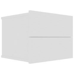 vidaXL Mesita de noche madera contrachapada blanco 40x30x30 cm