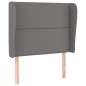 vidaXL Cabecero con orejas cuero sintético gris 103x23x118/128cm