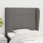 vidaXL Cabecero con orejas de tela gris oscuro 83x23x118/128 cm vidaXL Cabecero con orejas de tela gris oscuro 83x23x118/128 cm