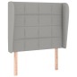 vidaXL Cabecero con orejas de tela gris claro 93x23x118/128 cm vidaXL Cabecero con orejas de tela gris claro 93x23x118/128 cm