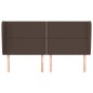 vidaXL Cabecero con orejas cuero sintético marrón 203x23x118/128 cm vidaXL Cabecero con orejas cuero sintético marrón 203x23x118/128 cm