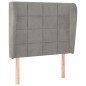 vidaXL Cabecero con orejas de terciopelo gris claro 83x23x118/128 cm vidaXL Cabecero con orejas de terciopelo gris claro 83x23x118/128 cm