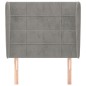 vidaXL Cabecero con orejas de terciopelo gris claro 83x23x118/128 cm vidaXL Cabecero con orejas de terciopelo gris claro 83x23x118/128 cm