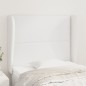 vidaXL Cabecero con orejas de cuero sintético blanco 93x23x118/128 cm vidaXL Cabecero con orejas de cuero sintético blanco 93x23x118/128 cm