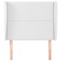 vidaXL Cabecero con orejas de cuero sintético blanco 93x23x118/128 cm vidaXL Cabecero con orejas de cuero sintético blanco 93x23x118/128 cm