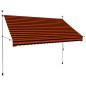 vidaXL Toldo manual retráctil naranja y marrón 250 cm vidaXL Toldo manual retráctil naranja y marrón 250 cm