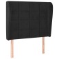 vidaXL Cabecero con orejas de terciopelo negro 103x23x118/128 cm vidaXL Cabecero con orejas de terciopelo negro 103x23x118/128 cm