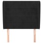 vidaXL Cabecero con orejas de terciopelo negro 103x23x118/128 cm vidaXL Cabecero con orejas de terciopelo negro 103x23x118/128 cm